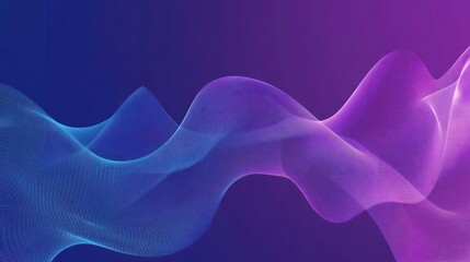 Wall Mural - Abstract Purple and Blue Waves