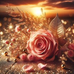 Wall Mural - Golden Twilight Bouquet