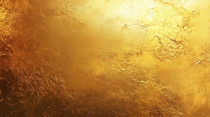 Wall Mural - Gold wall texture background. Yellow shiny gold foil paint on wall sheet with gloss light reflection, vibrant golden paper luxury wallpaper, ai