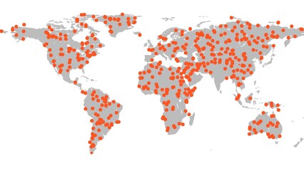 virus world map crisis pandemic outbreak illustration. Can be used to represent monkeypox or coronavirus patient zero, worldwide quarantine infection spread