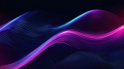 Wall Mural - Abstract Neon Waves