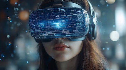 AI cyber security concept. Female IT Computer specialist analyzing artificial intelligence digital threats to consumer data & privacy breach. Software developer coding & ethical hacking in dark office