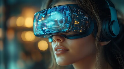 AI cyber security concept. Female IT Computer specialist analyzing artificial intelligence digital threats to consumer data & privacy breach. Software developer coding & ethical hacking in dark office