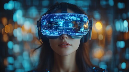 AI cyber security concept. Female IT Computer specialist analyzing artificial intelligence digital threats to consumer data & privacy breach. Software developer coding & ethical hacking in dark office