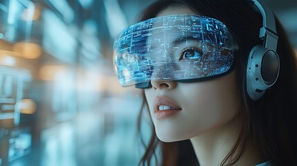 AI cyber security concept. Female IT Computer specialist analyzing artificial intelligence digital threats to consumer data & privacy breach. Software developer coding & ethical hacking in dark office