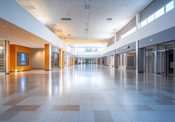 Canvas Print - Empty Mall Corridor