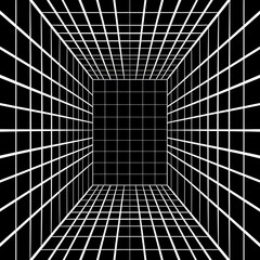 A simple digital grid pattern with white lines on a deep black background, offering a clean and precise design suitable for a modern digital theme. 8k UHD, suitable for high-quality printing 