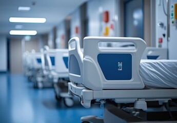 Canvas Print - Hospital Beds in a Row