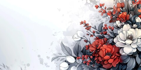 Poster - abstract floral background