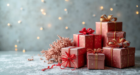 christmas tree with gift boxes