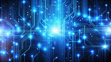 Abstract technology background with glowing circuits and binary code, digital, innovation, futuristic, internet