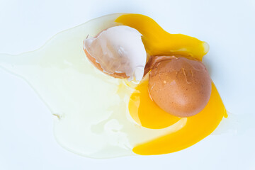 broken egg yolk