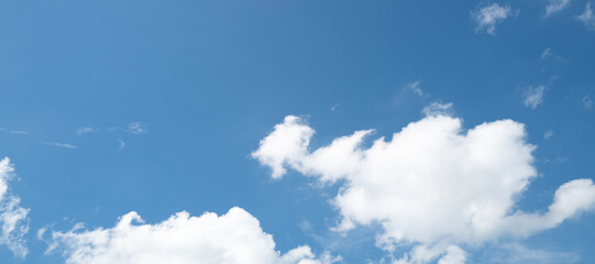 Wall Mural - nature sky blue background, clear sky cloud, sunny day morning in winter, nature landscape daylight 