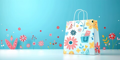 Sticker - colorful shopping bags