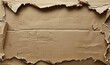 © Duka Mer - A blank cardboard texture with ripped edges, devoid of text or images.