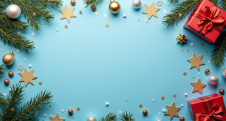 Sticker - christmas background with christmas tree