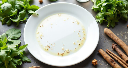 Sticker - herbs in a bowl