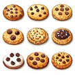 © Raitalinn - A collection of chocolate chip cookies in various shapes, each with unique toppings, satisfies every sweet tooth.