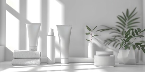 Wall Mural - white vase on the wall