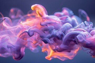 Wall Mural - a purple and orange smoke. 