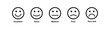 © BigBody - Smile happy unhappy face icon. Emotion feedback vector concept. Rank, level of satisfaction rating. Excellent, good, normal, bad, very bad. Icon set illustration