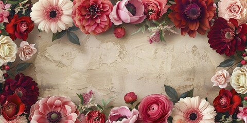 Wall Mural - background with roses