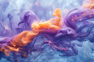 Canvas Print - a close up of colorful smoke. 