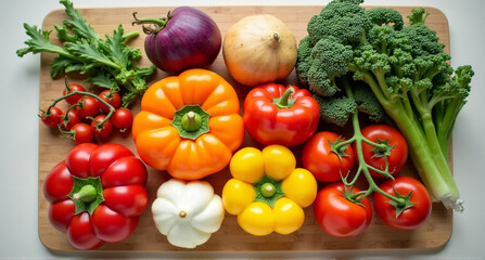 Poster - vegetables on a white background