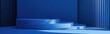 © AImmersive Imagery - 3D blue rendering featuring a podium set against a blue backdrop