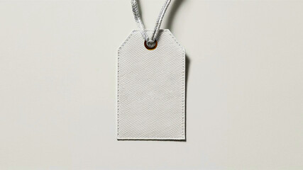 Mockup of a Blank a White Tag With a Rough Texture