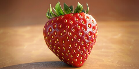 Wall Mural - strawberry on a black background