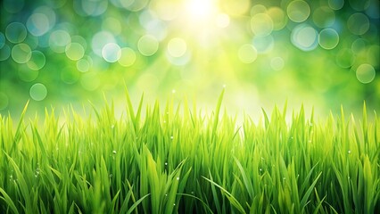 Wall Mural - Vibrant green grass background, nature, texture, field, meadow, summer, fresh, growth, lush, outdoors, environment