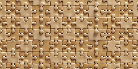 Seamless repeatable jigsaw puzzle pattern rendered in clay , jigsaw puzzle, seamless, repeatable, pattern, clay, render,