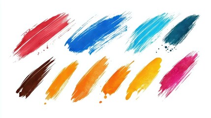 Discover vibrant watercolor paint stains in a modern cartoon style, perfect for creative projects and unique designs.