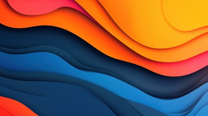 Poster - Vibrant dark blue background with colorful light elements, perfect for modern designs and digital illustrations.