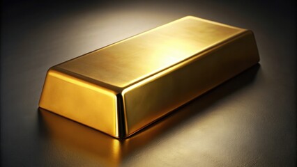 Flawless golden ingot exuding luxury and grandeur, gold, bar, wealth, valuable, shiny, precious, metal, finance, investment