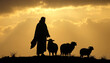 © AnggiDimas - Shepherd Jesus Christ Taking Care of Missing Lamb. Warm Toned Soft Picture