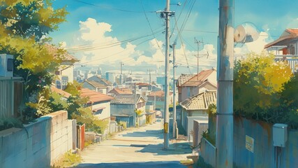 Wall Mural - 懐かしい住宅街_3