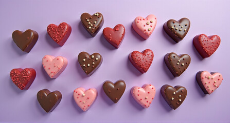 Sticker - chocolate candy heart