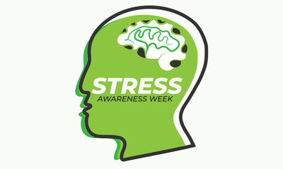 Wall Mural - Stress awareness week. background, banner, card, poster, template. Vector illustration.