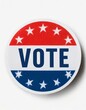 © Lina - Patriotic election button-shaped sticker with VOTE text