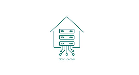 Canvas Print - Data Center Infrastructure Vector Icon Illustration