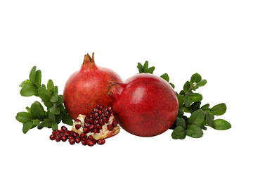 Canvas Print - PNG,Juicy pomegranate, isolated on white background