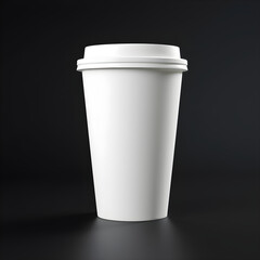 create a coffee cup mockup on a dark background