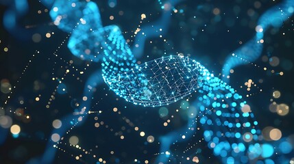 Wall Mural - abstract digital network with glowing lights, showcasing the interconnectedness and complexity of da