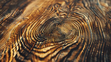 Wall Mural - A close up of the grain in a piece of wood.