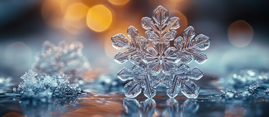 Canvas Print - Macro Snowflake Photography