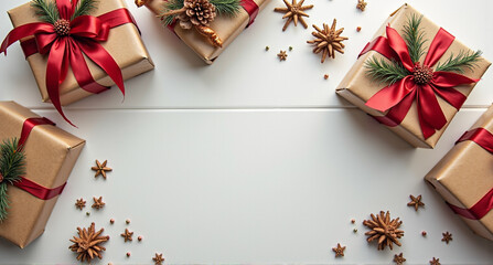 Sticker - christmas background with boxes