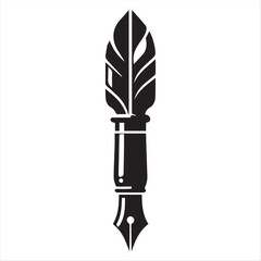 Pen simple icon set. Pen symbol collection. Vector illustration silhouette on a white background