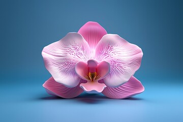 Wall Mural - A 3D Thai orchid with soft pastel colors, representing the national flower of Thailand.